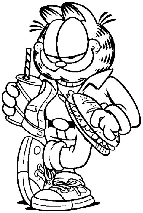 coloring pages printable garfield