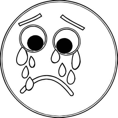 Coloring Pages Sad Face