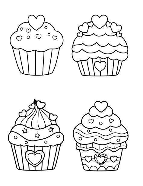 coloring sheet cupcake
