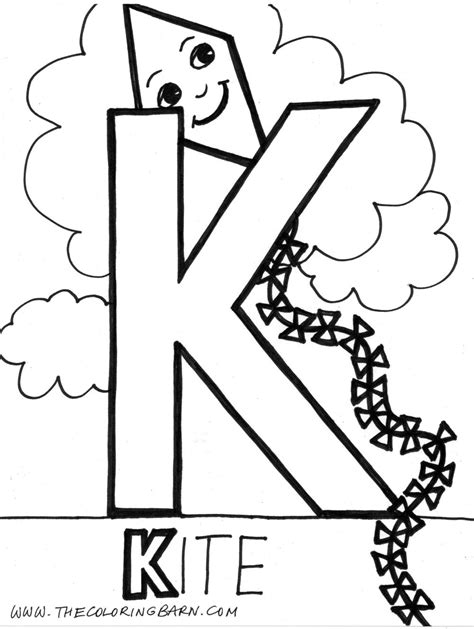 Coloring Sheet Letter K