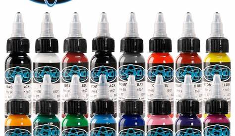 6 Colors Tattoo Ink Kits 15ML/Bottle Long Lasting Tattoo Pigment