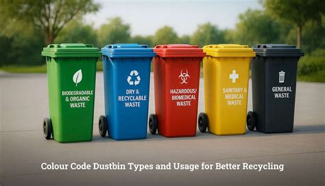 Colour Coded Rubbish Bins