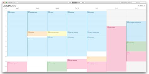 Colour Coding Apple Calendar