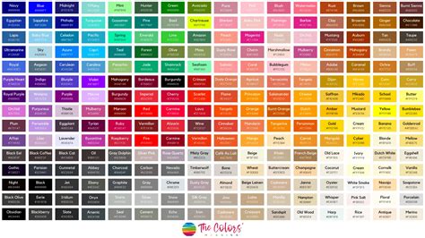 colour name with color code