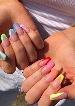 Coloured French Tip Acrylic Nails: The Hottest Trend In Nail Fashion