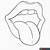 colouring picture of tongue