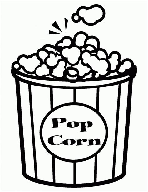 popcorn Coloring Page