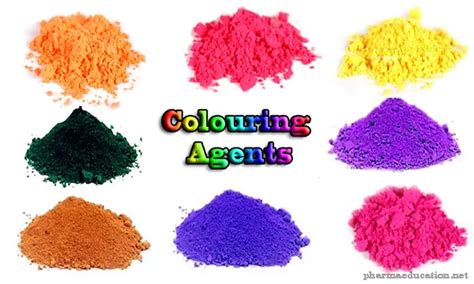 colouring agent example in tablet