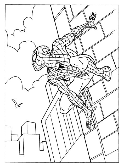 colouring pages for kids spiderman