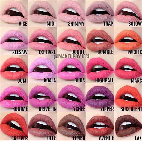 colourpop matte lipstick shades