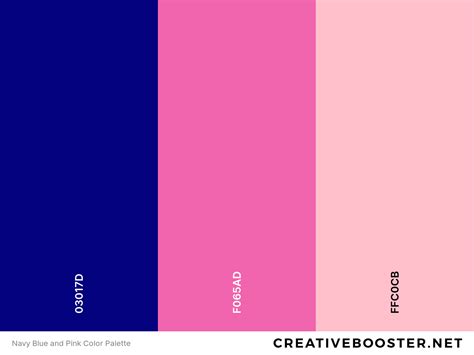 colours that go with navy blue and pink