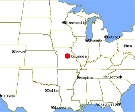 Columbia Missouri Map Usa