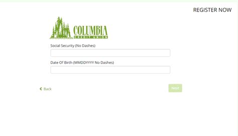 columbia credit union bank login