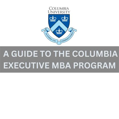 columbia executive mba program curriculum