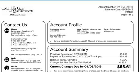 columbia gas of massachusetts payment