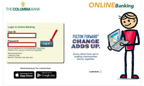 columbia online banking login