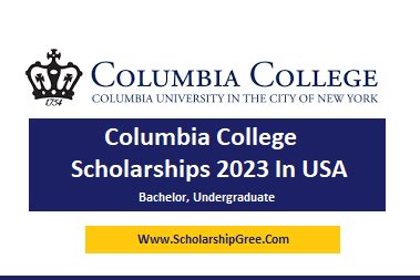 columbia online college scholarships