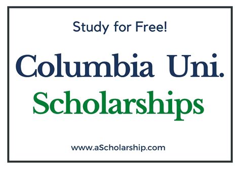 columbia university male female scholarships