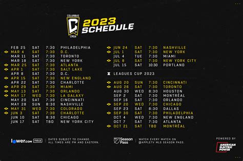 columbus crew games schedule