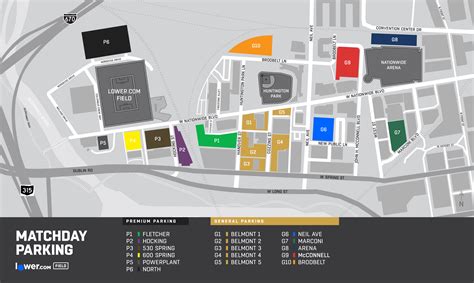 columbus crew parking map