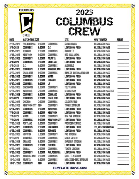 columbus crew schedule 2023 printable