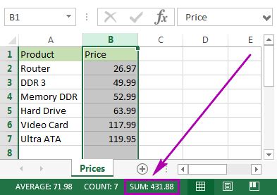 5 Ways Excel Column Addition