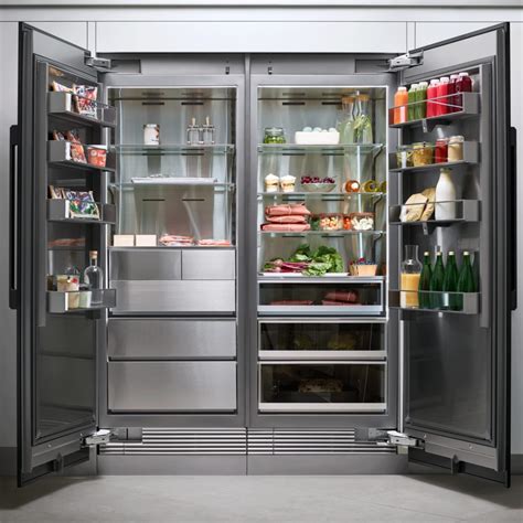 column fridge and freezer set