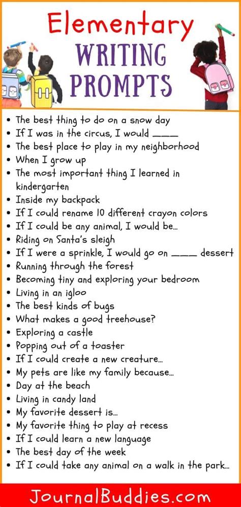 column writing topics for elementary students