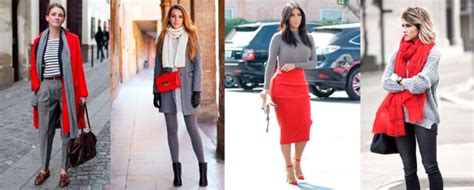 Combinar Rojo Y Gris