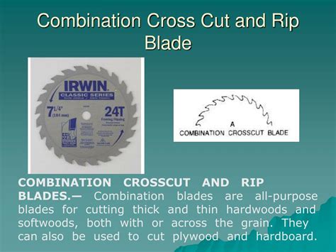 Combination Blade Vs Rip Blade