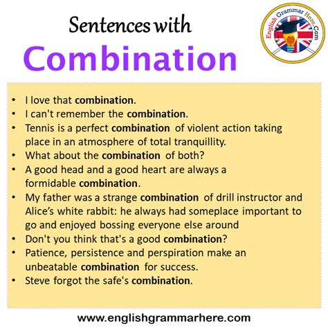 Combination Examples In Sentences
