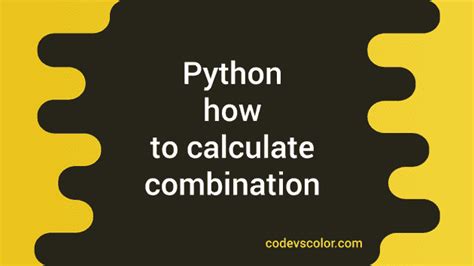 Combination Python Math