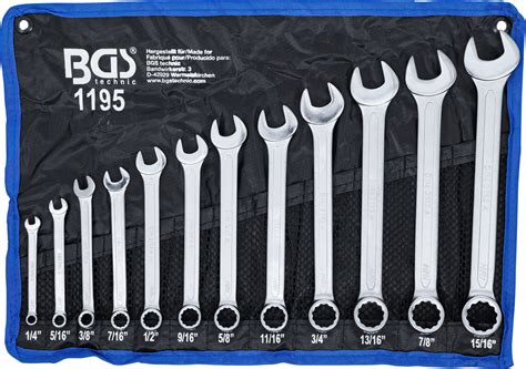 Combination Spanner Set Inches