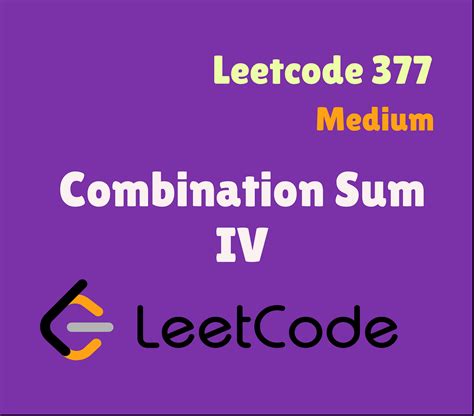 combination sum iv leetcode solution
