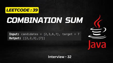 combination sum leetcode java