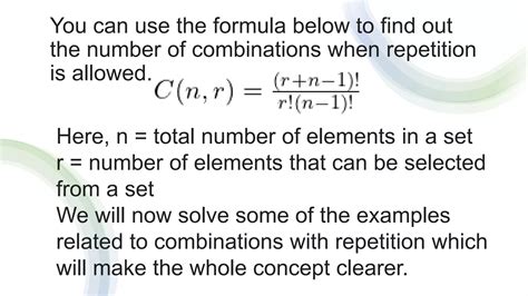 Combination With Repetition Example Problems With Solutions