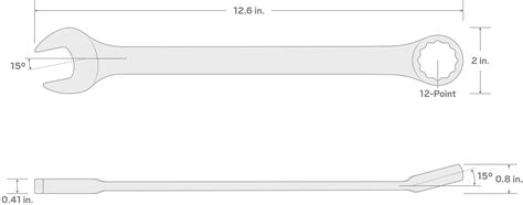 Combination Wrench Dimensions