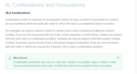Combinations And Permutations Quizlet