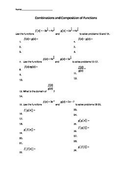 Combinations And Separations Of Functions Quiz