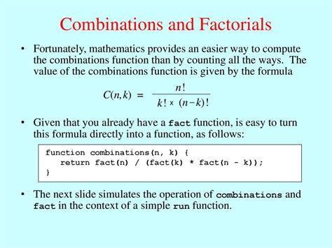 Combinations Function