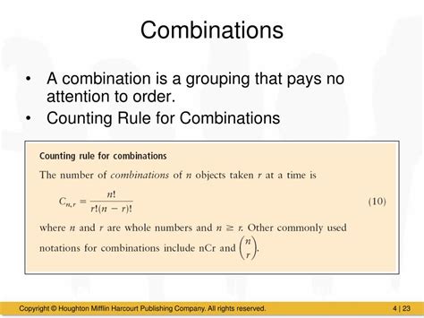 Combinations Probability Rule