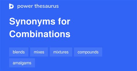 Combinations Thesaurus