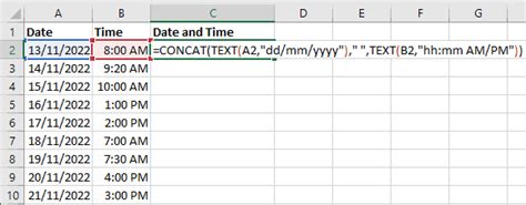 combine date and time formula in excel