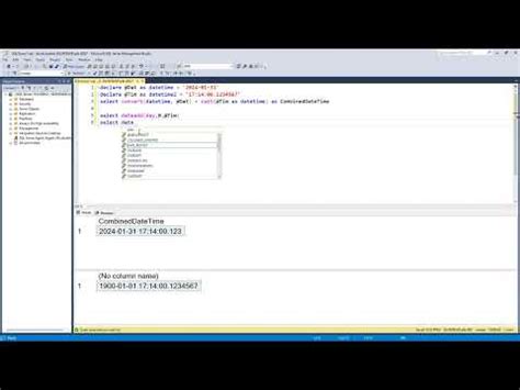combine date and time in sql