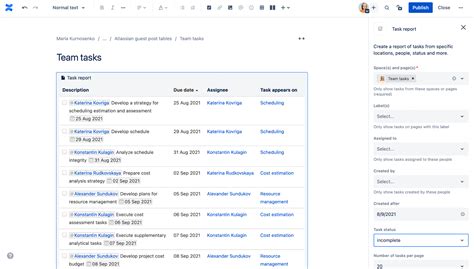 Combine Multiple Tables In Confluence