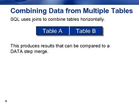 Combine Tables Horizontally Sql