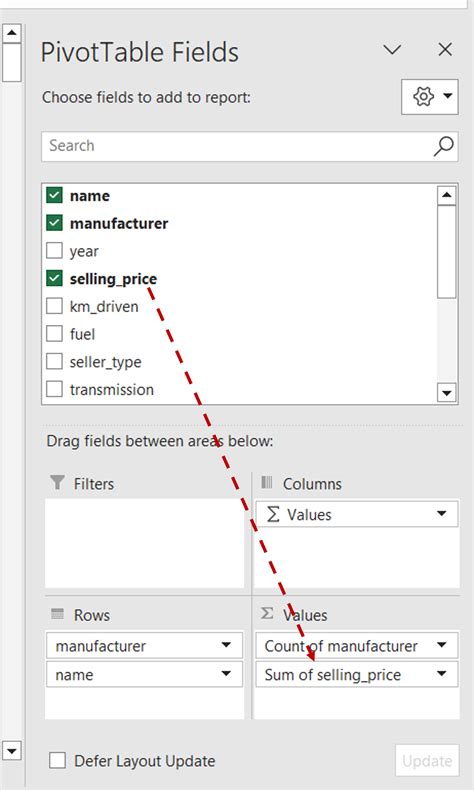 Combine Two Rows In Excel Pivot Table