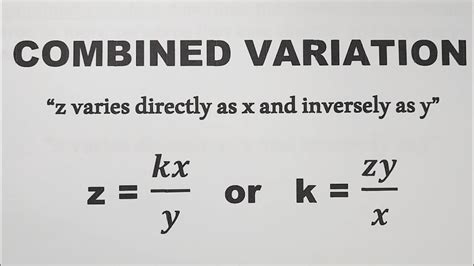 combined variation in math