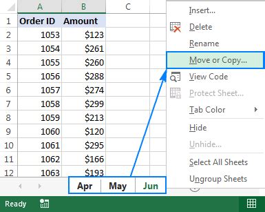 Combine Two Worksheets in Excel