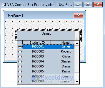 Combo Box Properties Excel Vba